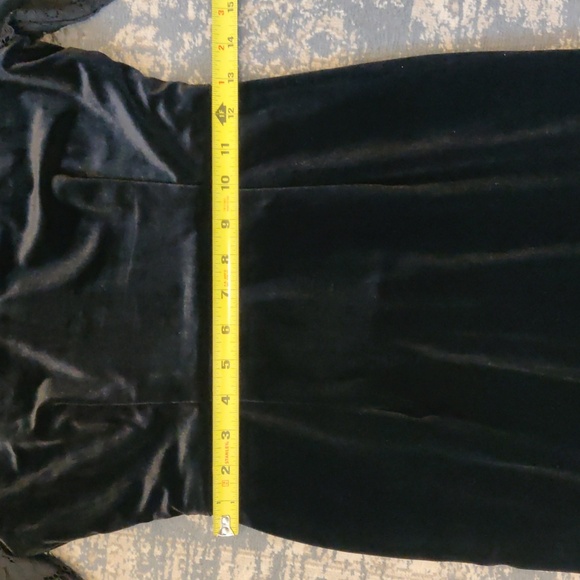 New!C' faitPourVousParis black velvet lace dress bell shape long sleeves Goth Bo - Picture 11 of 14